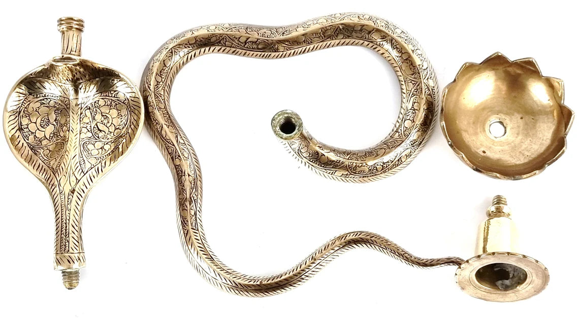 Brass Cobra Snake Candle Holder