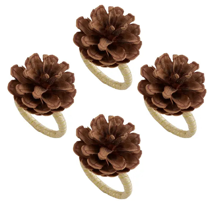 Pinecone Napkin Rings Set of 6