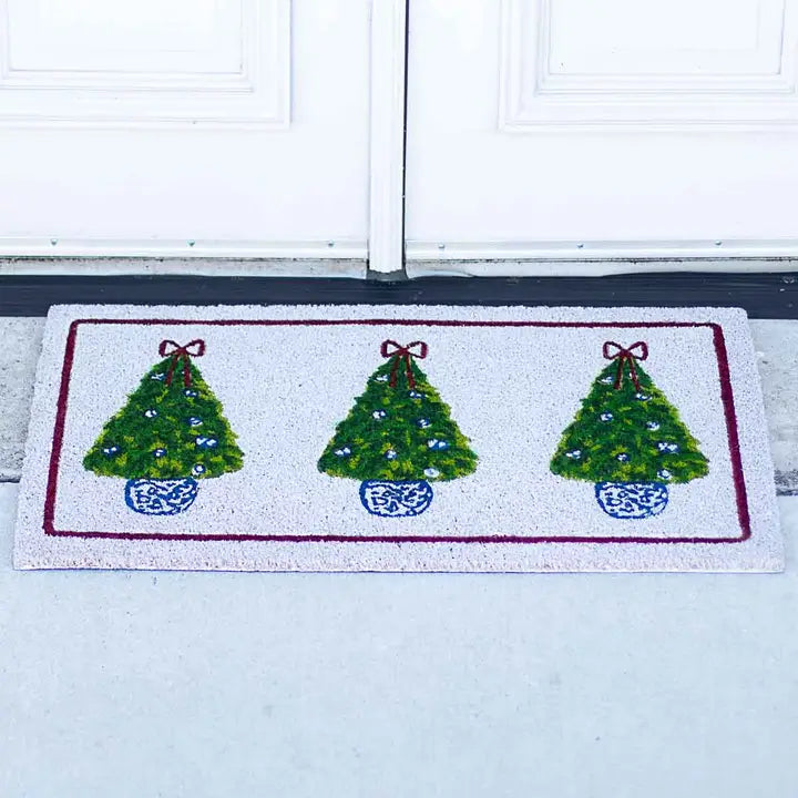 Christmas Topiary Coir Doormat