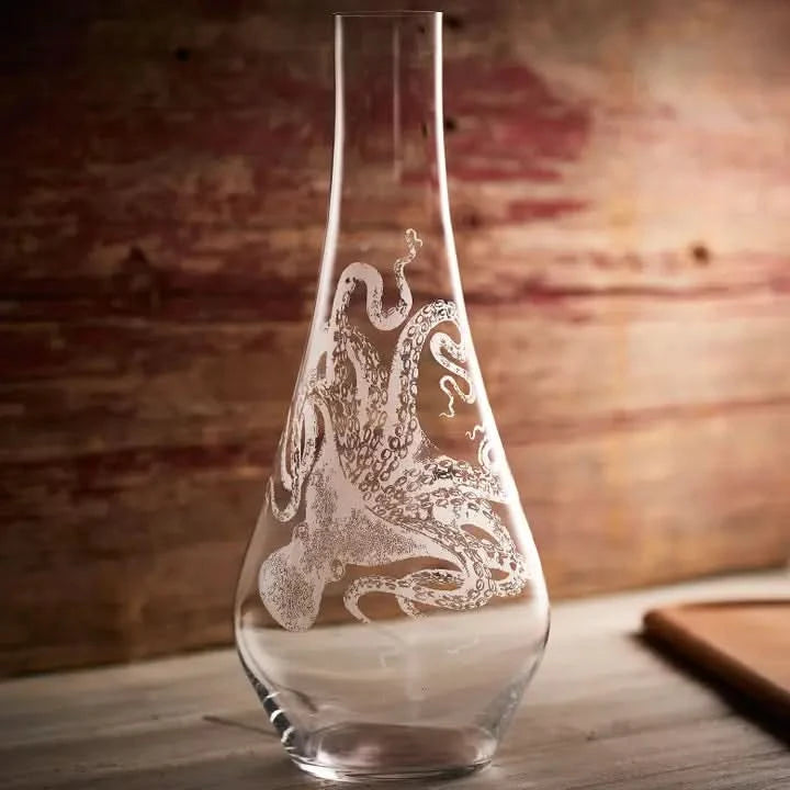 Octopus Etched Carafe