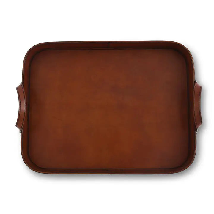 Equestrian Horse Bit Leather Serving Tray