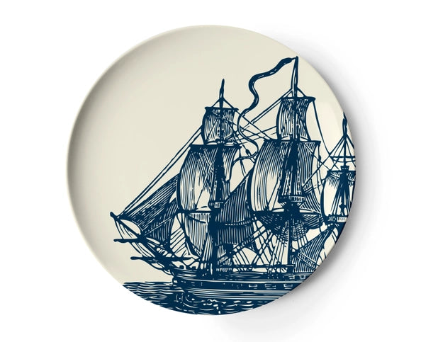 Set of 4 Nautical Side Dishes Melamine