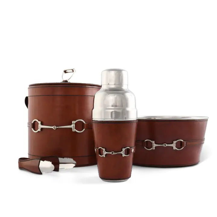 Equestrian Horse Bit Leather Ice Tub