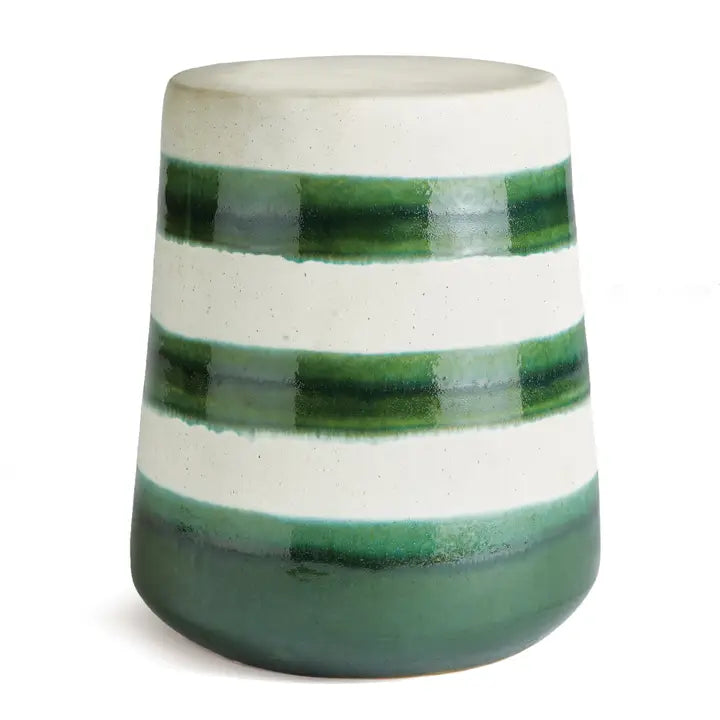 White and Green Glaze Garden Stool