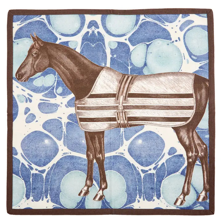 Set of 4 Equestrian Printed Napkins