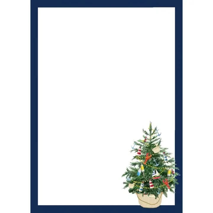 Notepad Coastal Christmas Tree