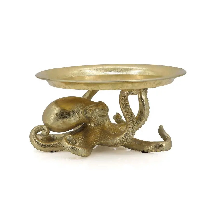 Gold Round Octopus Tray