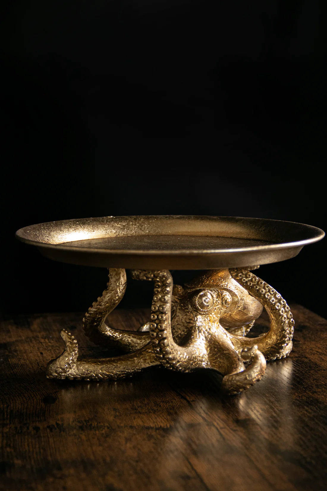 Gold Round Octopus Tray