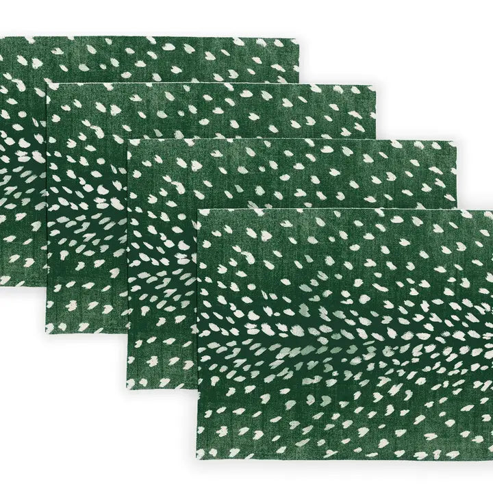 Linen Place Mats in Antelope Green Set of 4