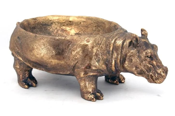 Gold Hippo Bowl