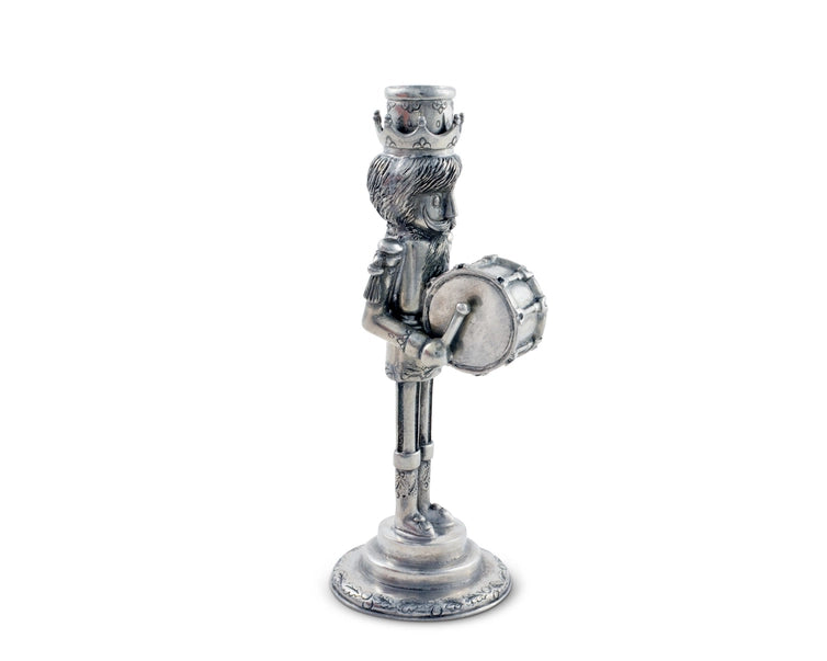 Nutcracker Candle Stick with Drummer and Bell Set