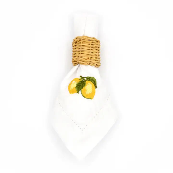 Lemon Embroidered Napkins Set of 6