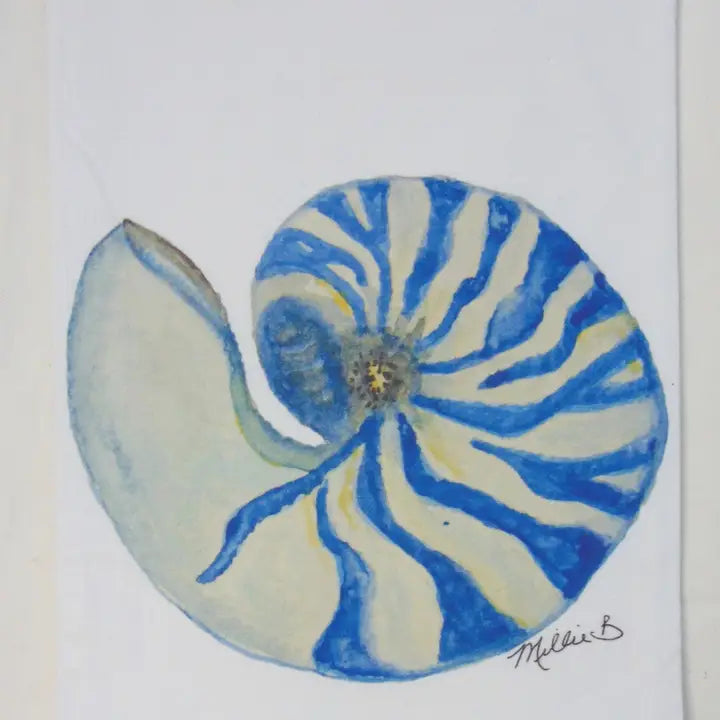 Blue Nautilus Napkins