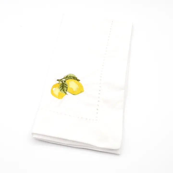 Lemon Embroidered Napkins Set of 6