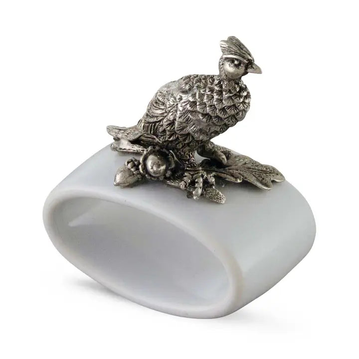 Pheasant Stoneware Napkin Ring