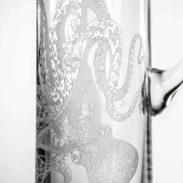 Octopus Etched Pitcher