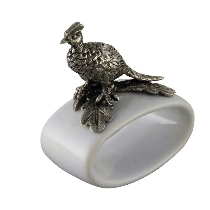 Pheasant Stoneware Napkin Ring