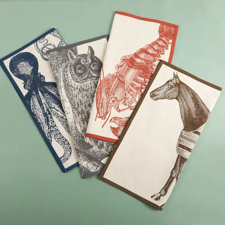 Set of 4 Lobster Printed Napkins