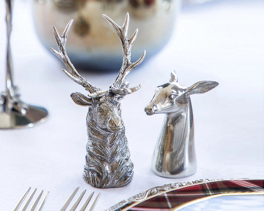 Salt and Pepper Stag and Doe Set