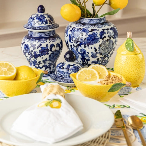 Lemon Embroidered Napkins Set of 6