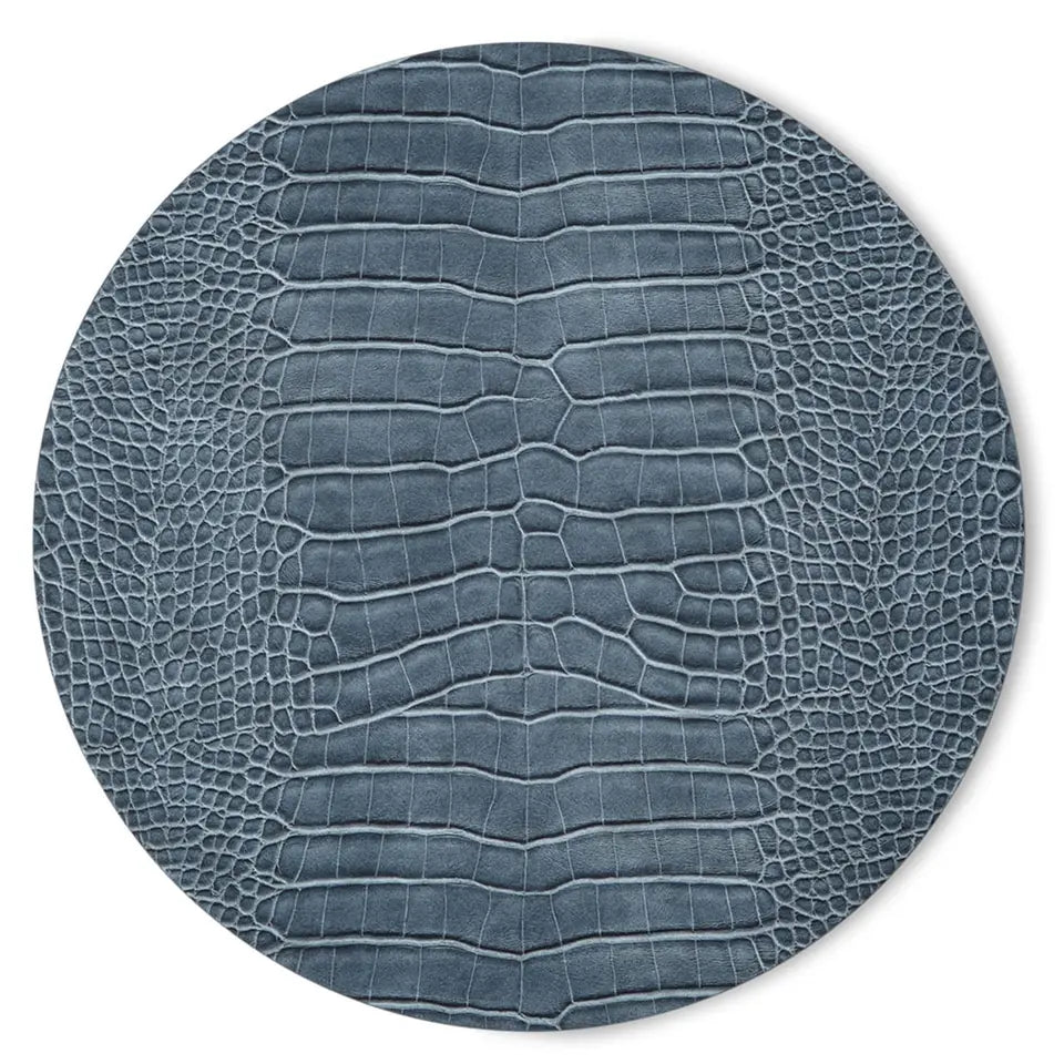 Set of Four Crocodile Embossed Vegan Leather Placemats