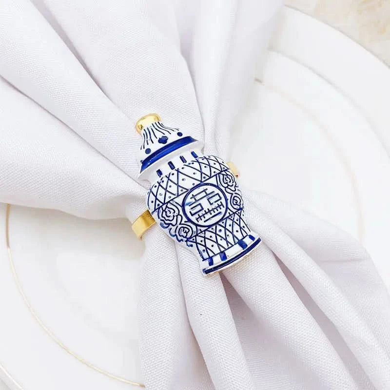 Set of 8 Chinese Ginger Jar Napkin Rings Babcock Ranch Home Decor