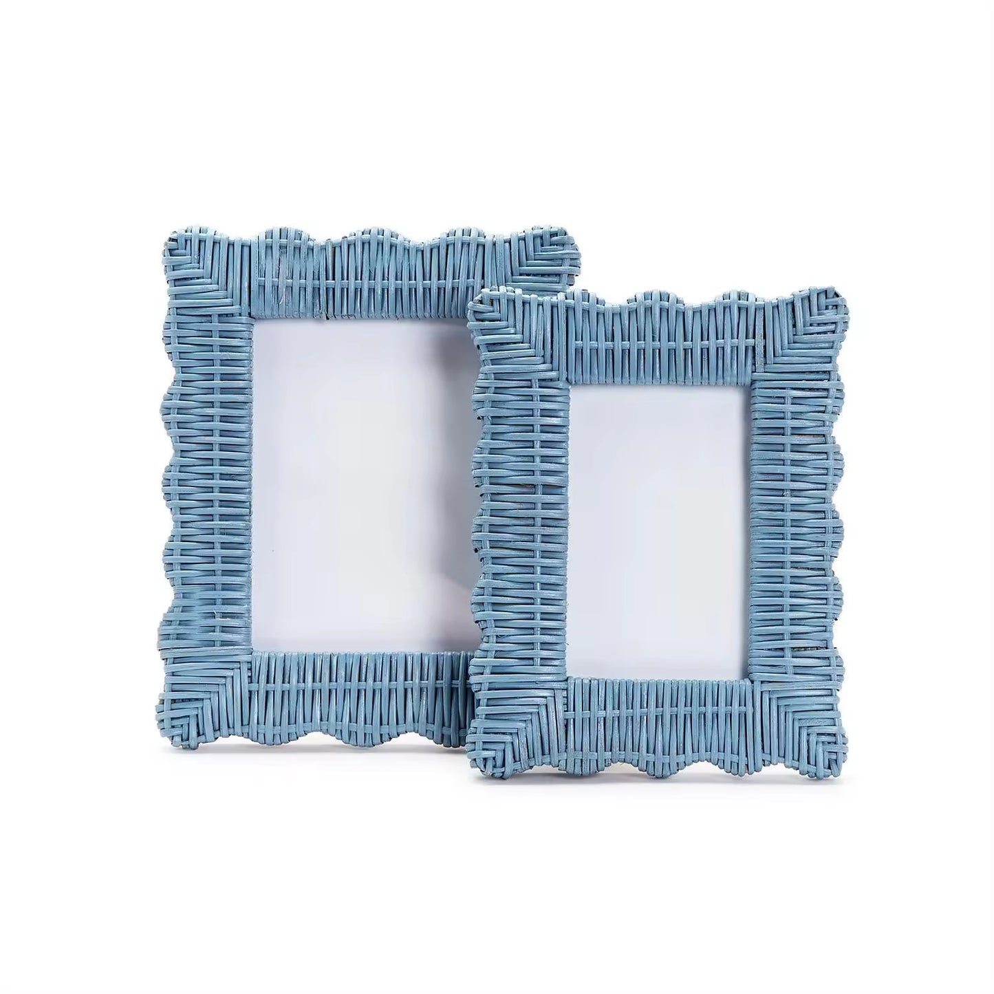 Set of 2 Rattan Picture Frames
