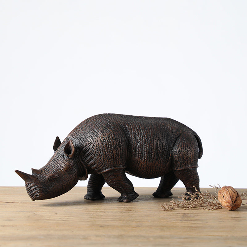 Set of Two Decorative Rhinoceros Sculpture For Living Room