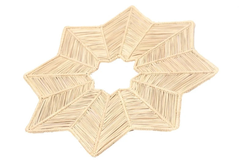 Set of Four Star Palm Leaf Placemats