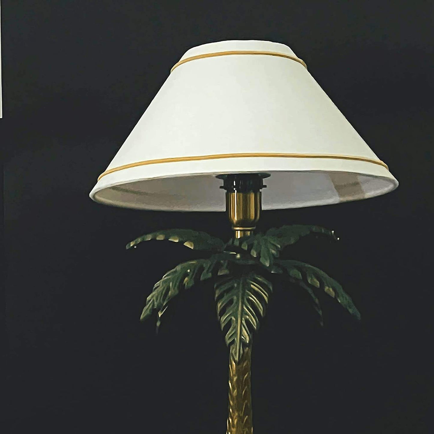 Camel and Palm Tree Antique Brass Gold Metal Table Lamp