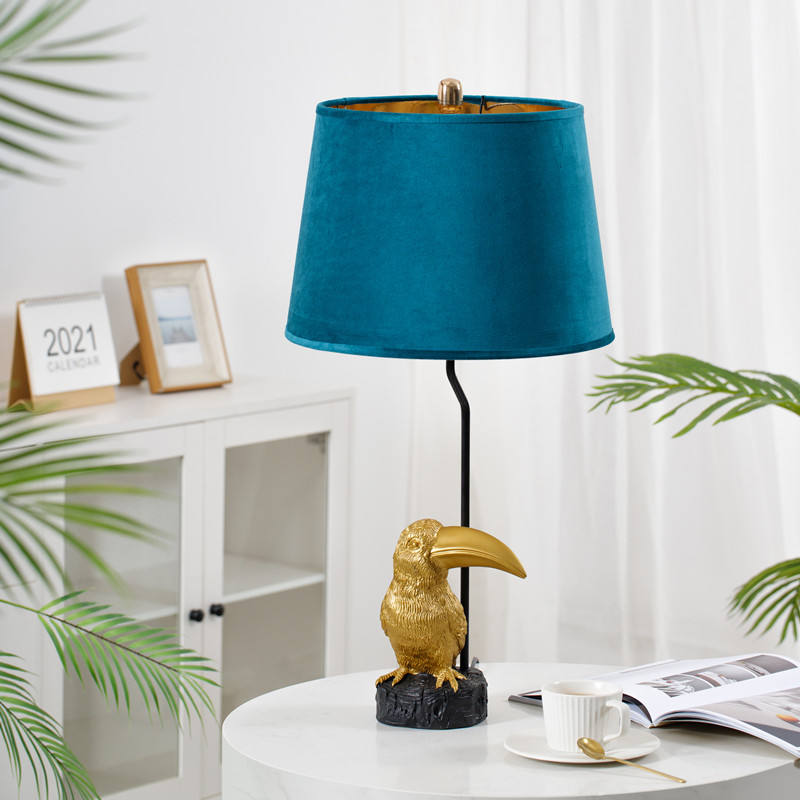 Toucan Table Lamp in Gold